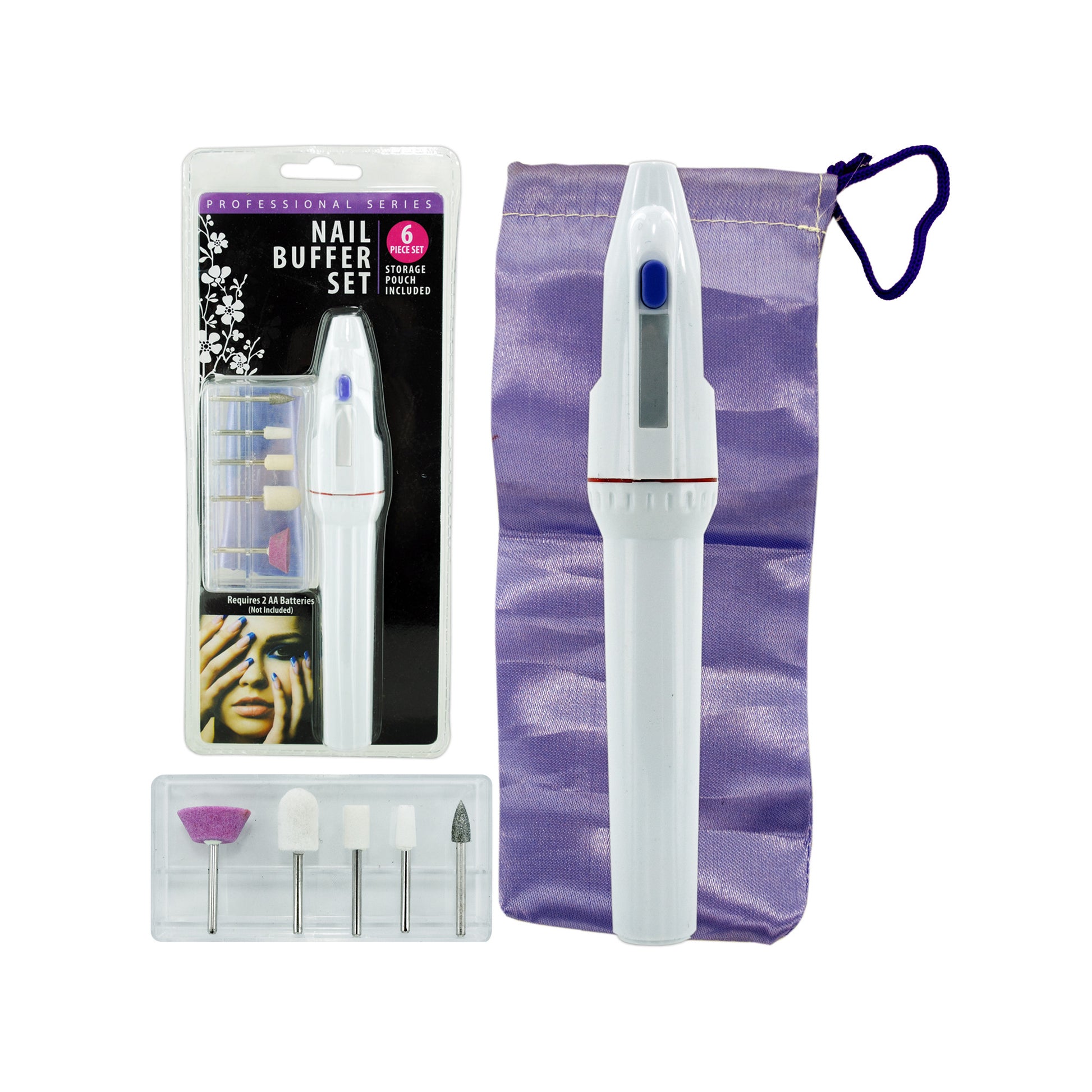 battery operated nail buffer set -- 8 per box
