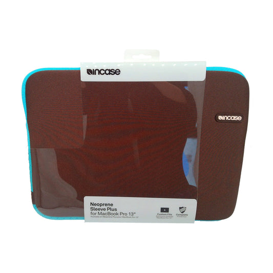incase 13 neoprene laptop sleeve in chocolate and blue sea -- 8 per box