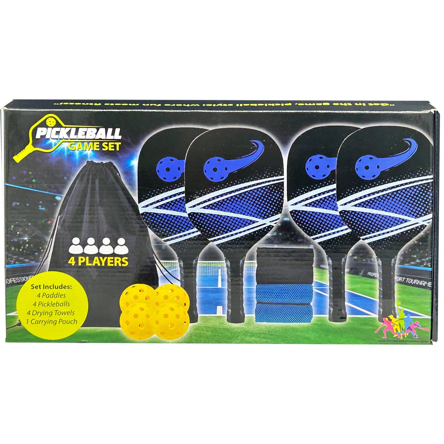 pickleball set with 4 balls 4 towels and carry bag -- 1 per box