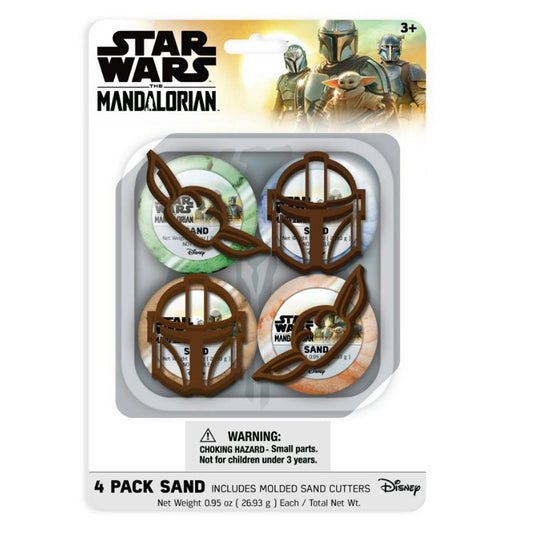 star wars mandalorian 4 pack play sand with 4 molded sand cutters -- 15 per box
