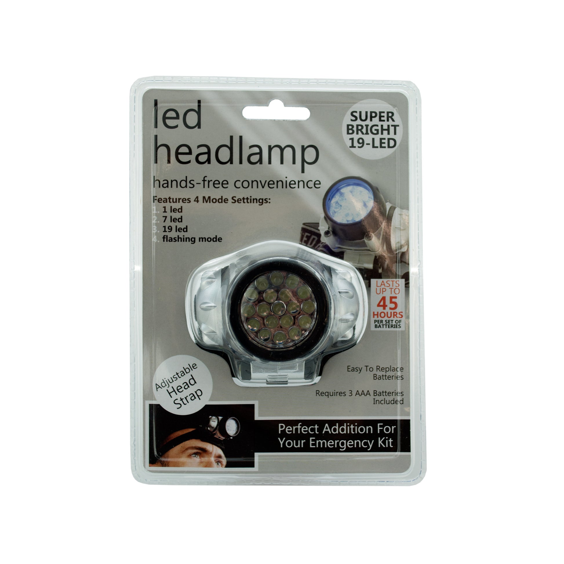 led headlamp - 4 modes -- 8 per box