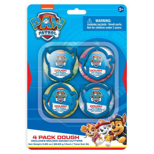 paw patrol 4 pack dough with 4 molded sand cutters -- 15 per box