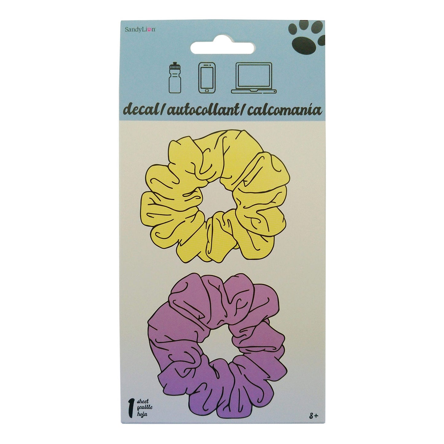 scrunchee 4x8 adhesive decal sticker -- 48 per box