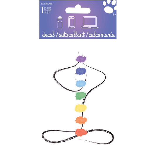 reflections chakras 4x8 adhesive decal sticker -- 48 per box