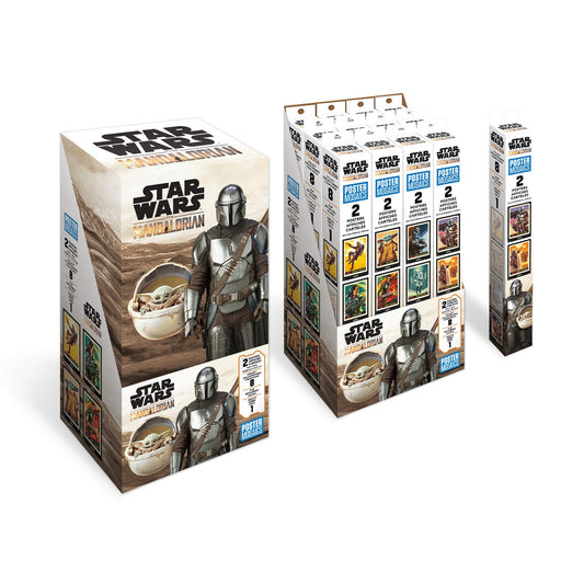 star wars the mandalorian 2 pack poster mosaics in a countertop display -- 24 per box