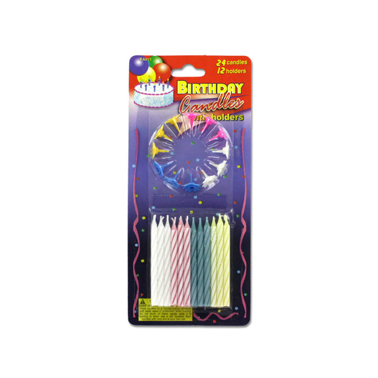 birthday candles with decorative holders  -- 51 per box