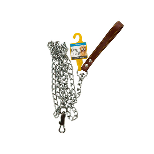 chain dog leashes with durable handles  -- 7 per box