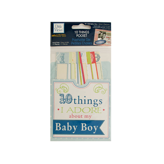 10 things i adore about my baby boy journaling pocket -  -- 86 per box