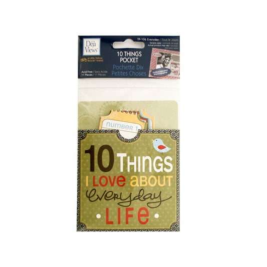 10 things i love about everyday life journaling pocket notebook  -- 86 per box