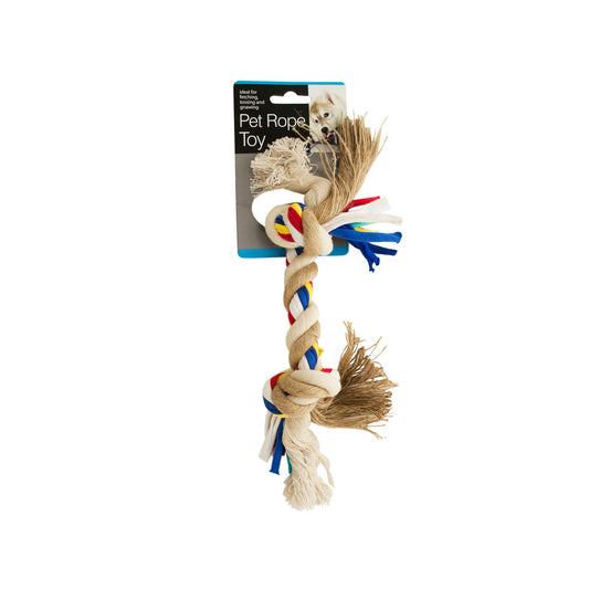 colorful knotted pet rope toys -- 19 per box