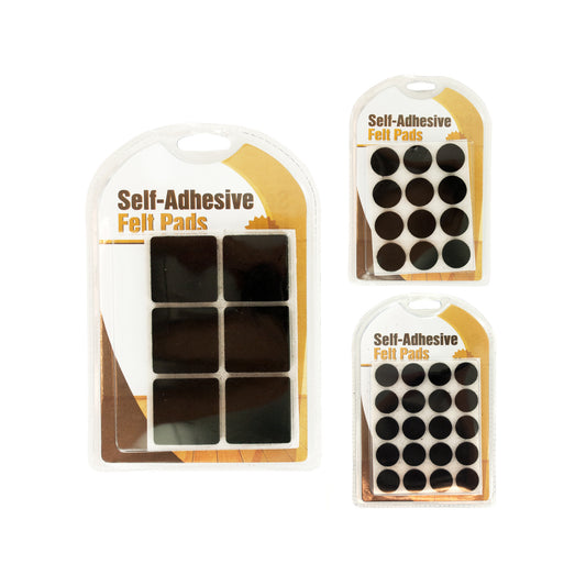 self-adhesive felt floor protector pads -   -- 33 per box