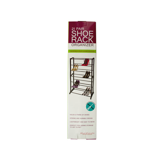 home and garden 21 pair shoe rack organizer -- 3 per box