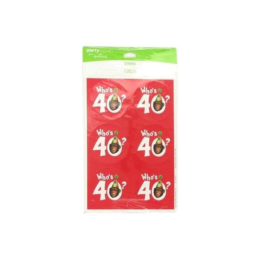 who's 40? monkey around stickers - bulk  -- 166 per box