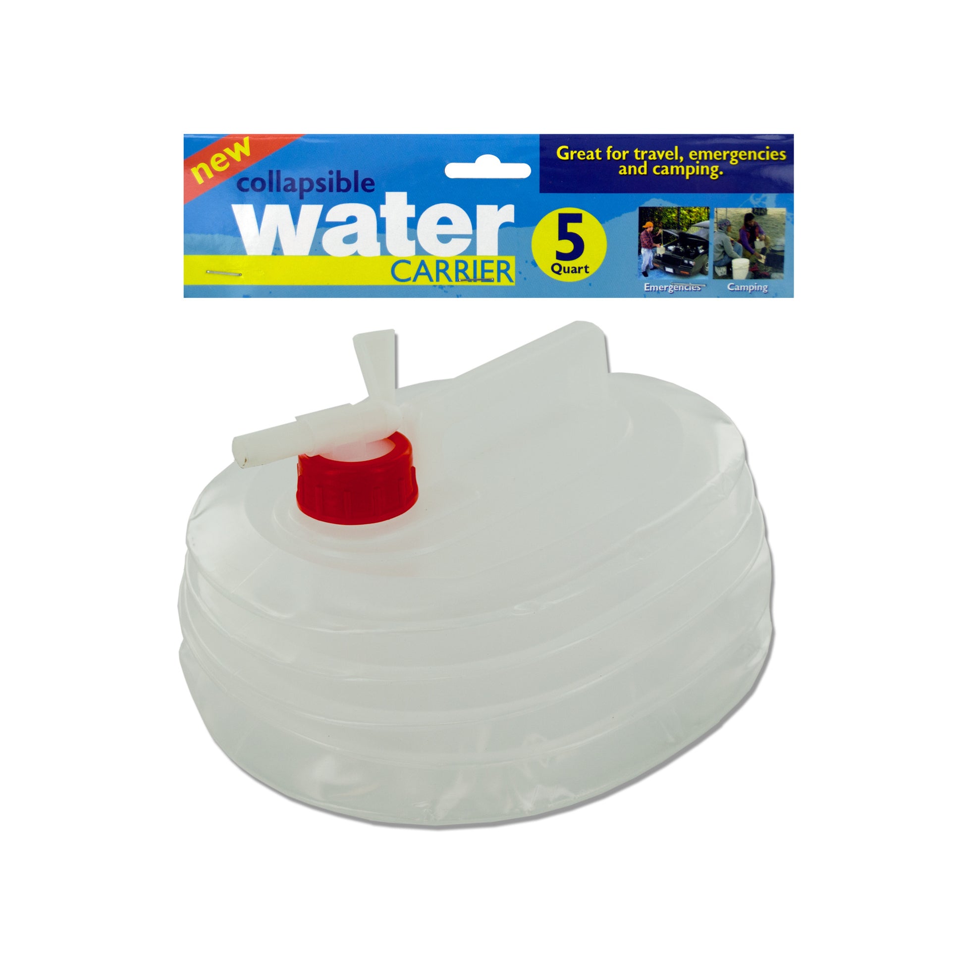 collapsible water carrier 5 qt - bulk  -- 8 per box