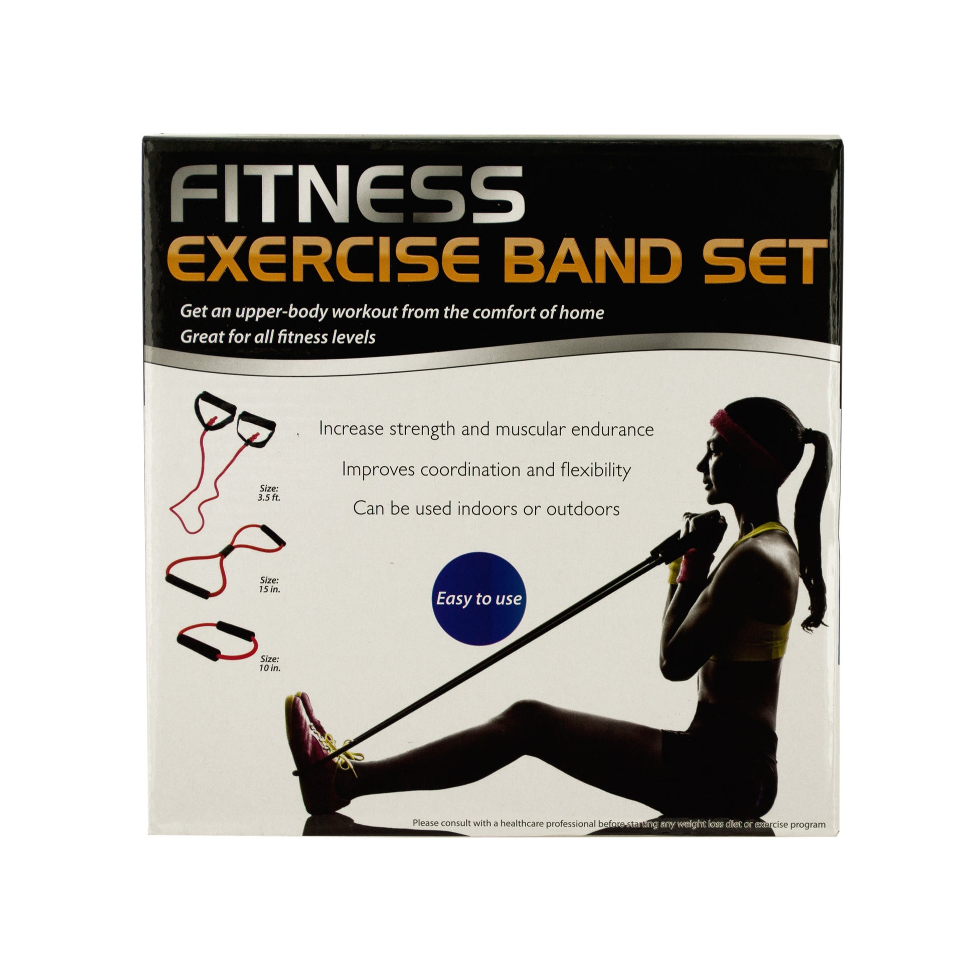 resistance band set - with storage bag -- 4 per box