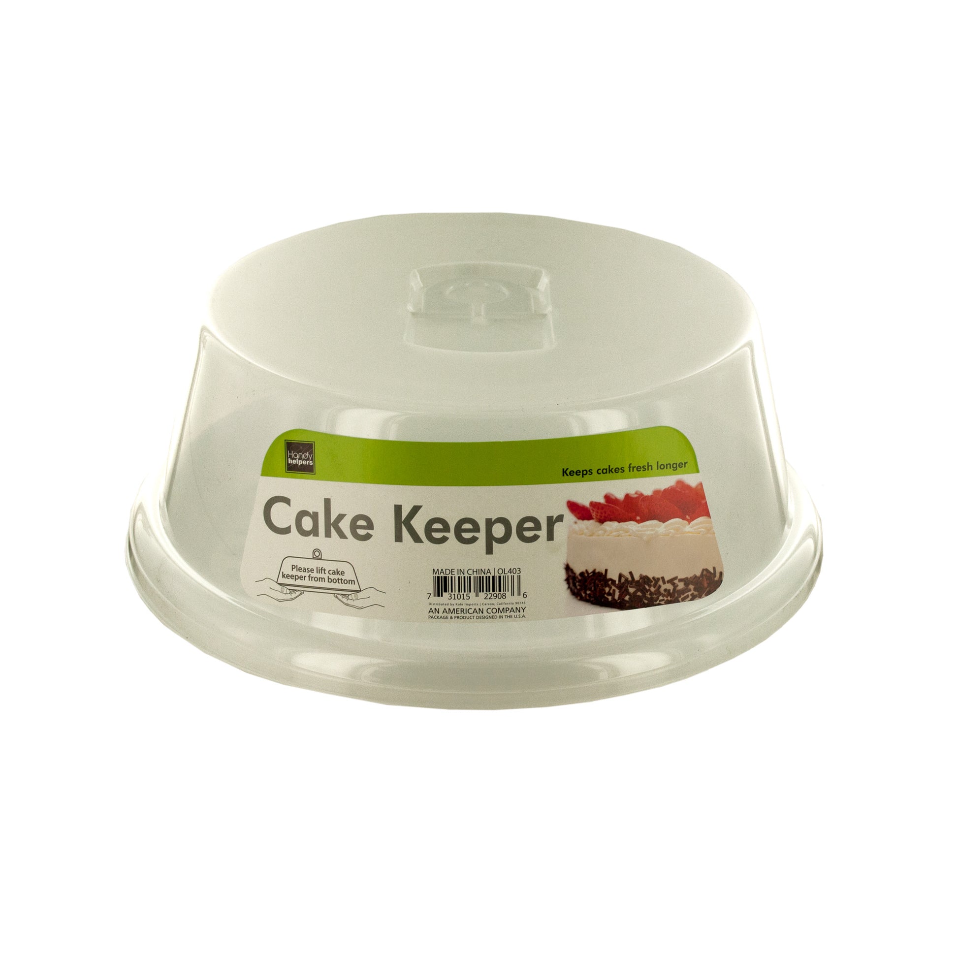 cake storage container with handle -- 14 per box