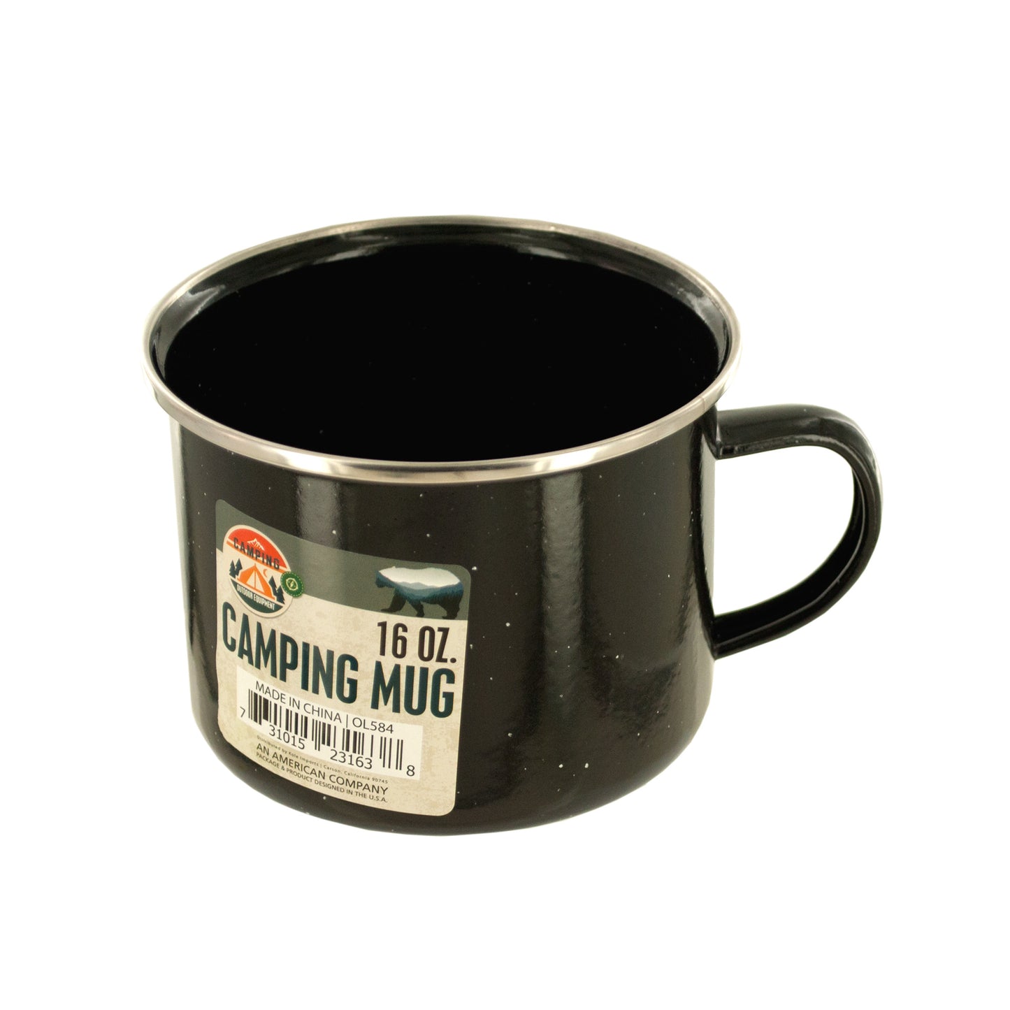 enamel camping mugs - 16 oz. -- 15 per box