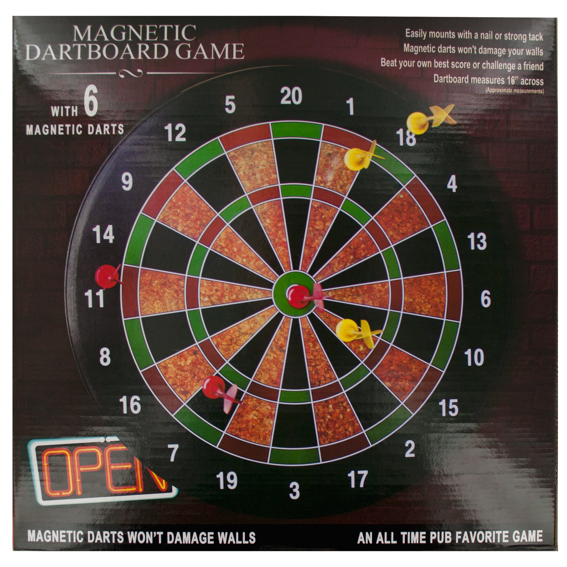 magnetic dartboard game - -  -- 4 per box