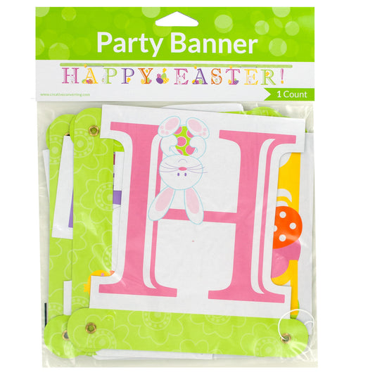 happy easter jointed party banner  -- 86 per box