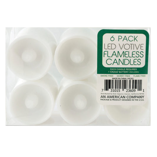 flameless led votive candles - set of 12 -- 9 per box