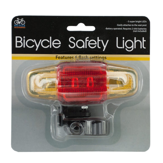 flashing led bicycle safety light - bulk -- 15 per box