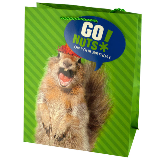 medium squirrel birthday gift bags  -- 120 per box