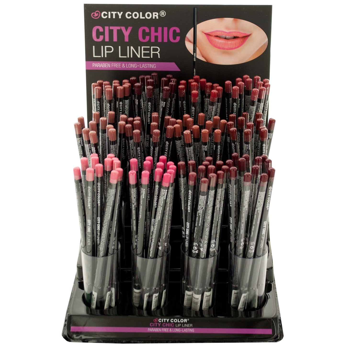 city color city chic lip liner - countertop display - 288 pcs -- 87 per box