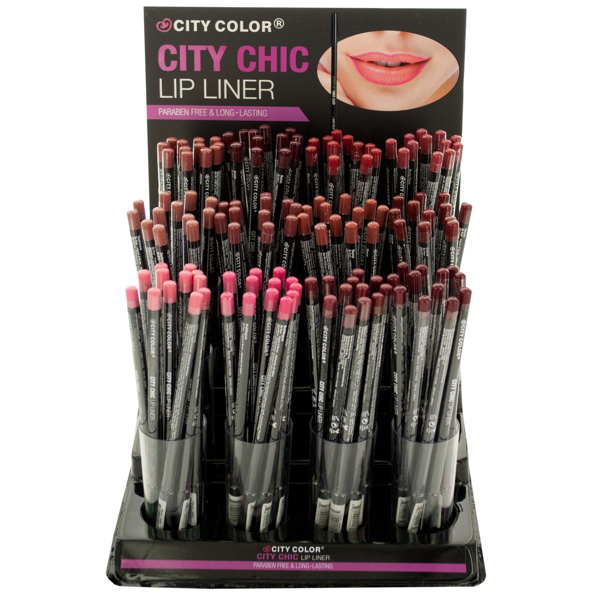 city color city chic lip liner - countertop display - 288 pcs -- 87 per box