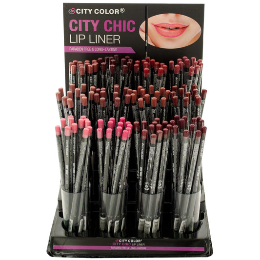city color city chic lip liner - countertop display - 288 pcs -- 87 per box