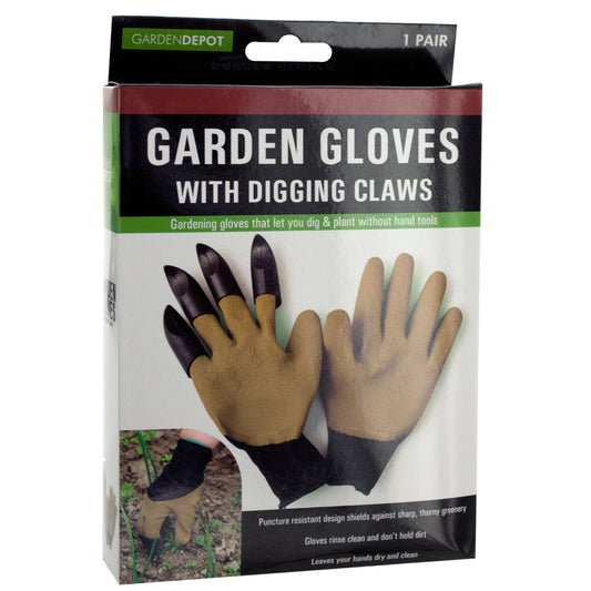 garden gloves with digging claws - -  -- 13 per box