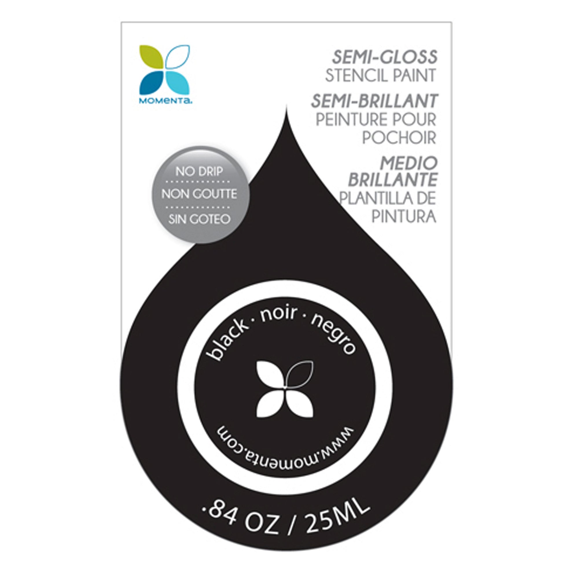 black semi-gloss no drip stencil paint  -- 64 per box