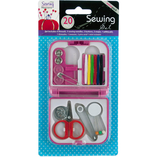 compact sewing kit in case - bulk aa pack -- 19 per box