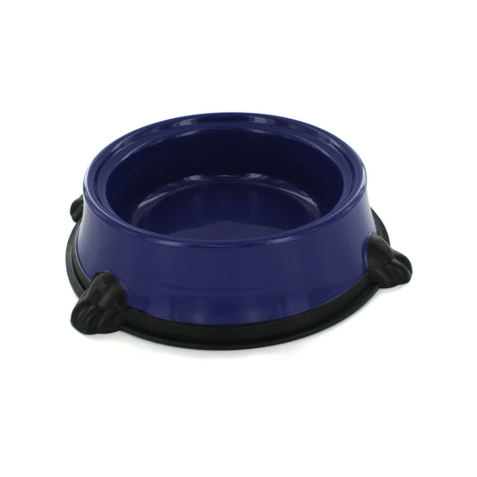 round pet bowl with paw base -  -- 24 per box