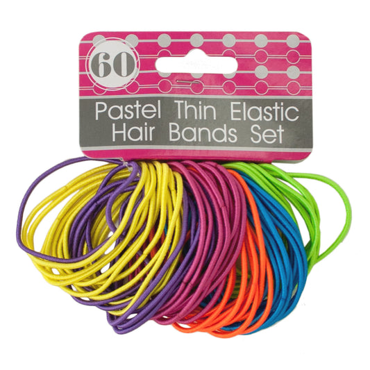 pastel thin elastic hair bands set - aa pack -- 30 per box