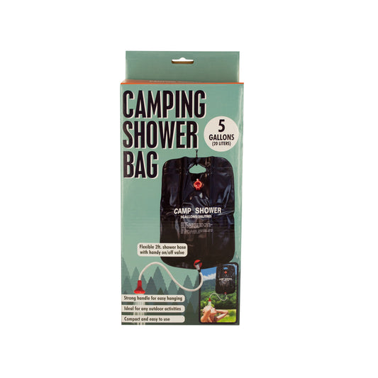 camping shower bags with flexible hoses -- 4 per box