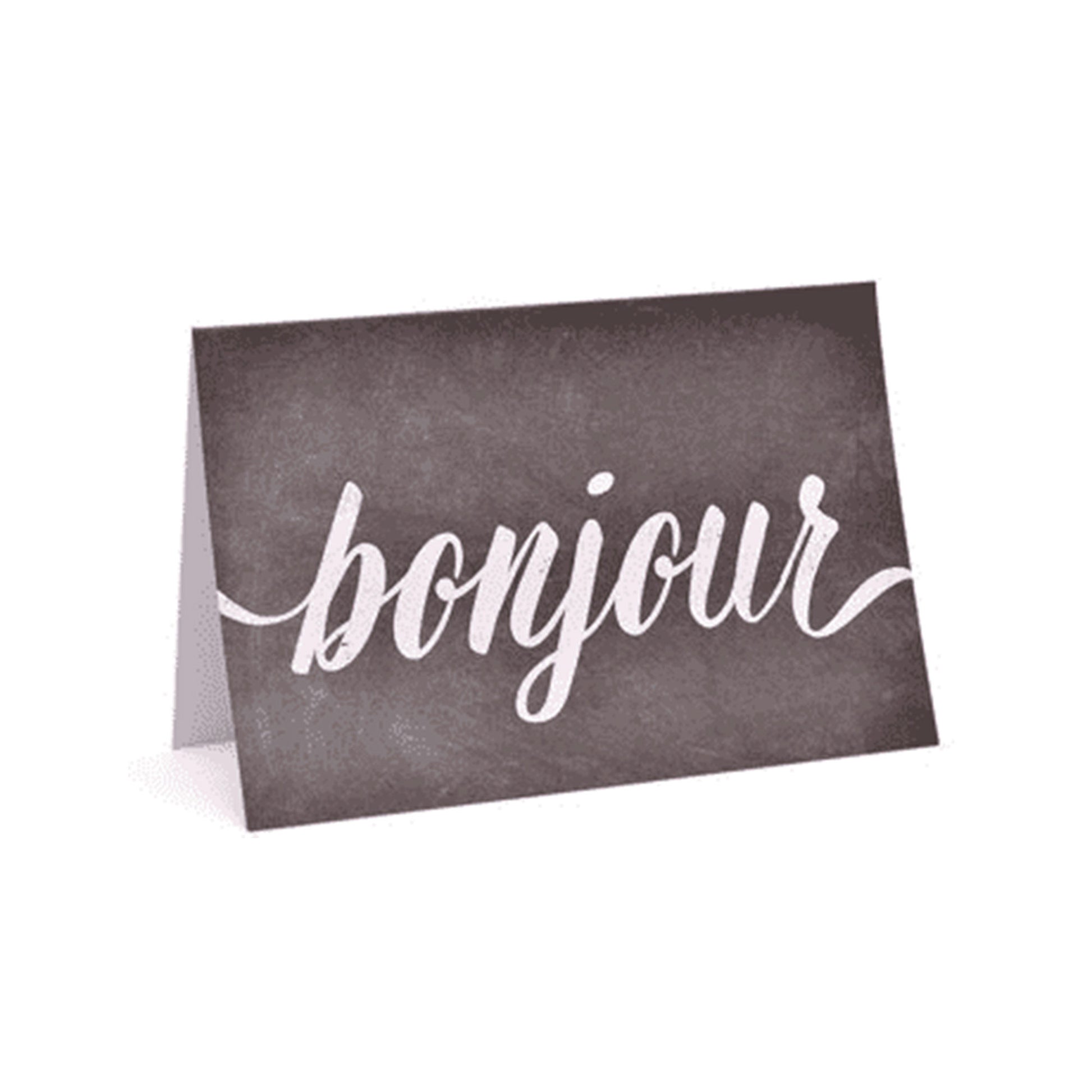 bonjour notecards and envelopes - 10 count -- 24 per case