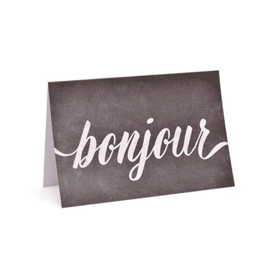 bonjour notecards and envelopes - 10 count -- 24 per case