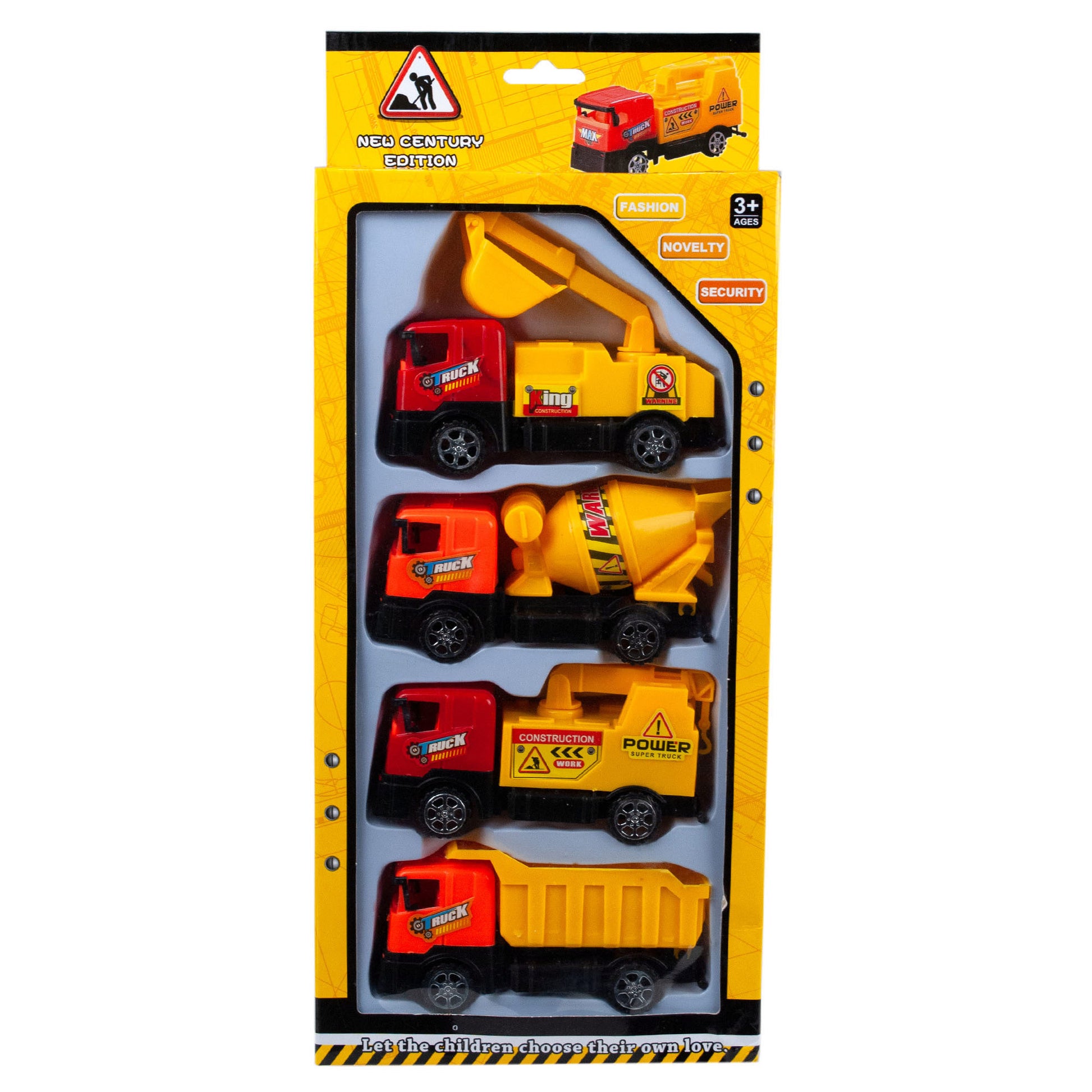 pullback construction trucks - 4 pack -- 8 per box