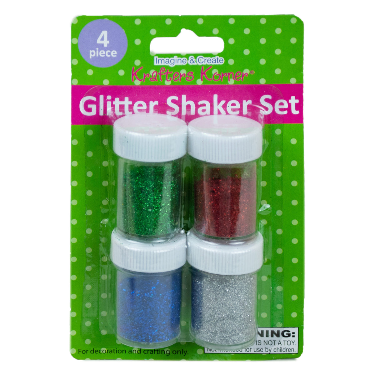 glitter shakers - 4 pack  - home and garden -- 36 per box