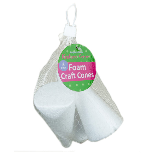 craft foam cones - assorted sizes & colors -- 42 per box