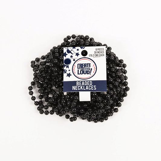 black beaded necklace 8 pack  -  -- 89 per box