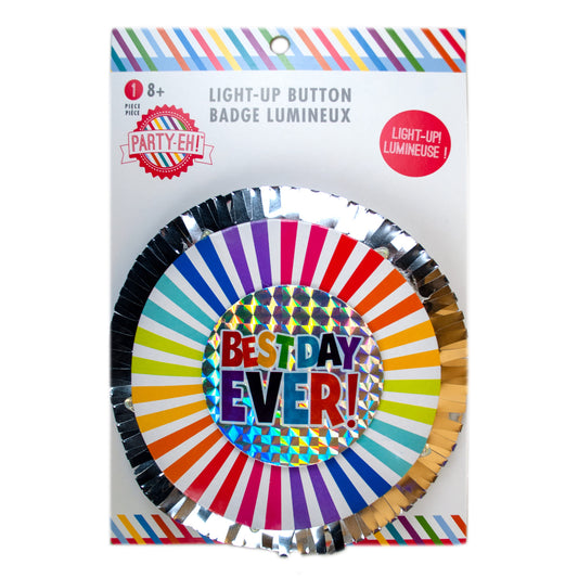 best day ever light up button -- 32 per case