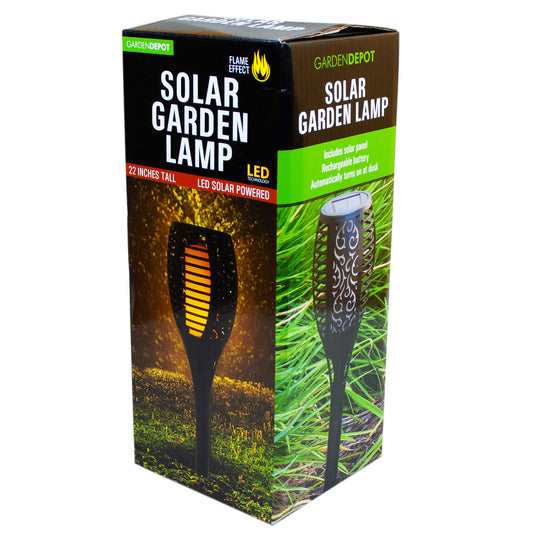 led flame effect solar garden lights -- 4 per box
