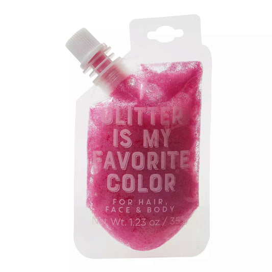 pink mini body glitter pouch -  -- 36 per case