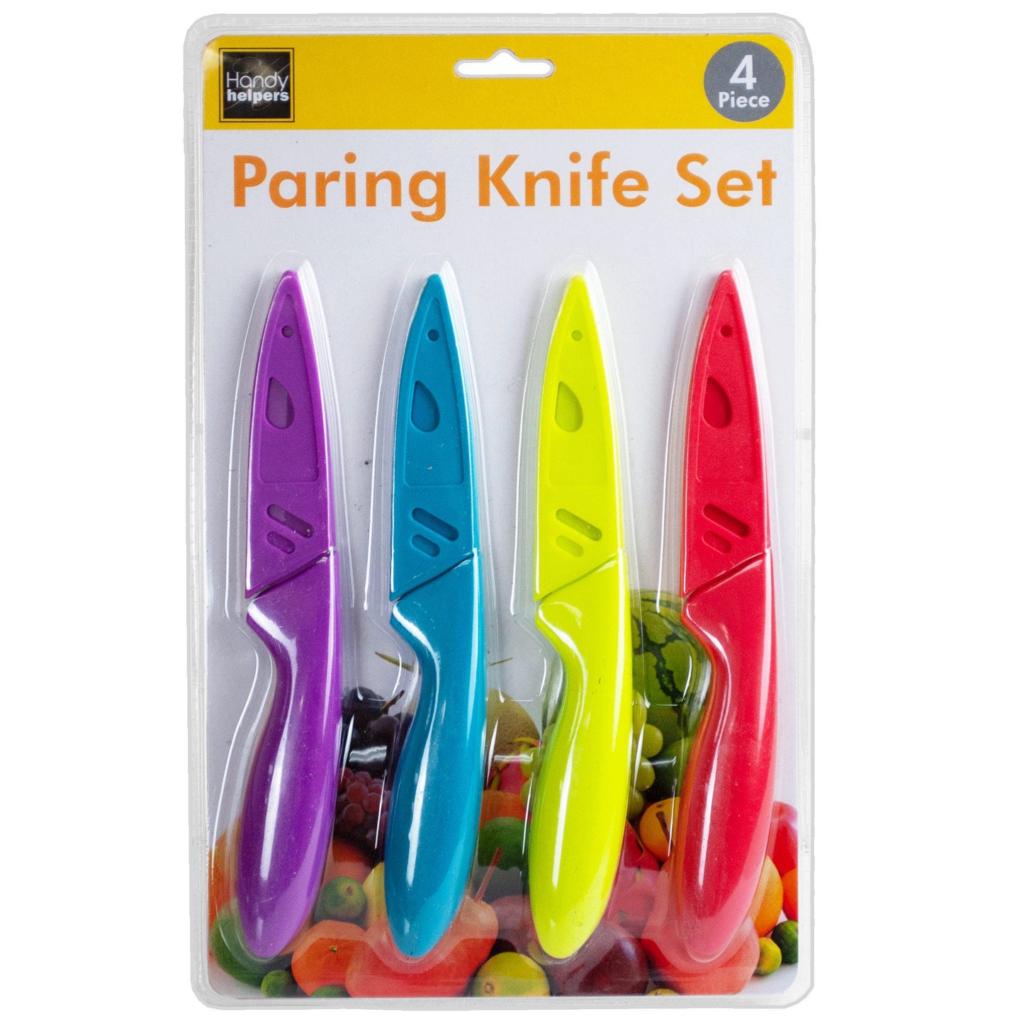 colorful paring knife sets - 4 pack -- 5 per box