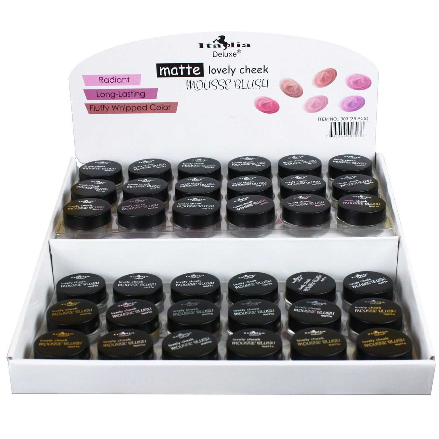 assorted mousse blush - countertop display  -- 69 per box
