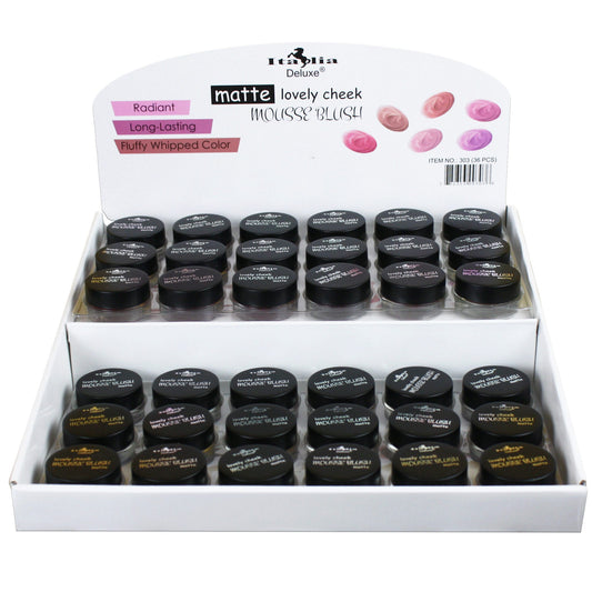 assorted mousse blush - countertop display  -- 69 per box