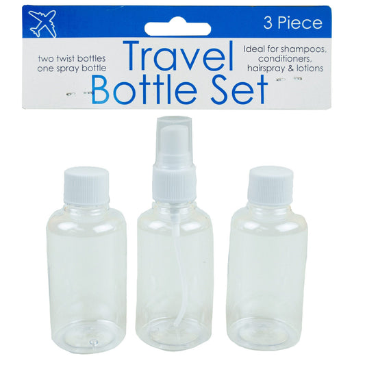 travel twist top & spray bottle set  -- 25 per box
