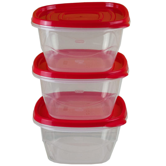 plastic food containers - 3 pack -- 11 per box
