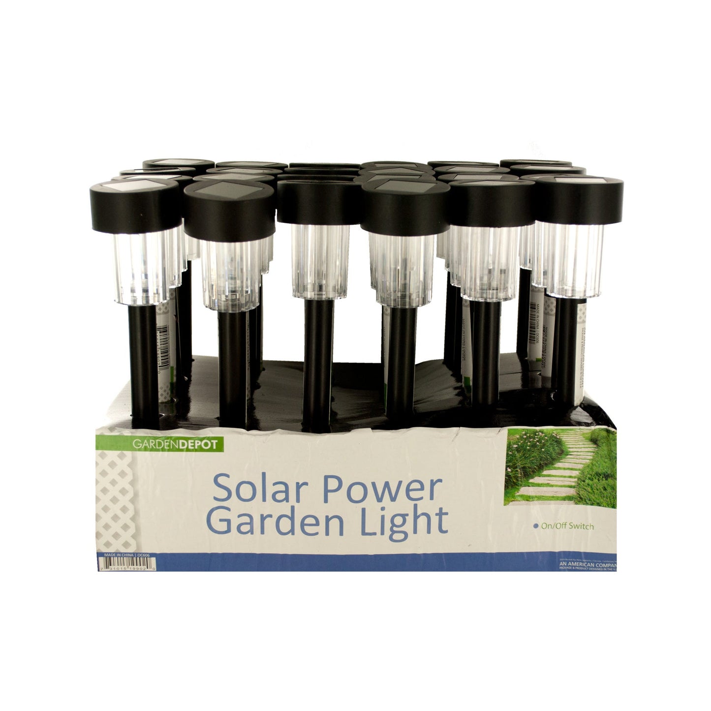solar power garden light countertop display -- 17 per box